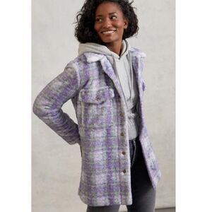 New Anthropologie Donna Plaid Shirt Jacket